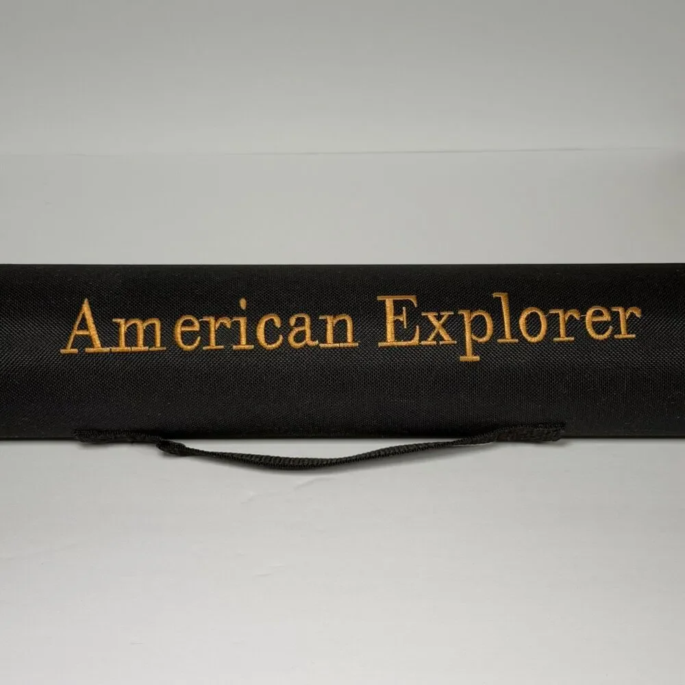 American Explorer Fly Fishing Rod Case Black Used Zipper Top Outdoors Exploring - Picture 2 of 12